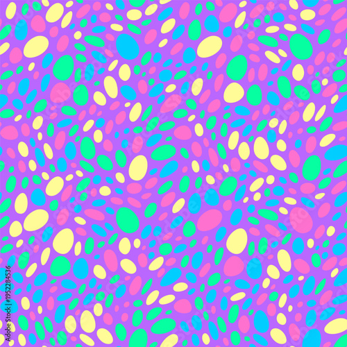  Multicolor sea pebble stones background, abstract nature texture, zen garden or spa backdrop , seamless vector pattern illustration, small rounded stones