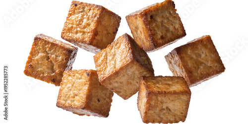 Crispy Golden Pan-Fried Tofu Cubes
