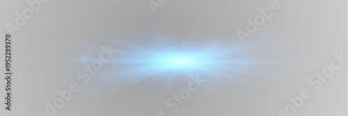 «Cinematic blue stellar flare isolated on dark»