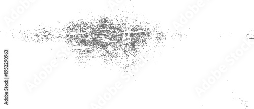 A black and white abstract image with a central cluster of pixels