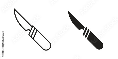 Scalpel icon with black color and editable vector