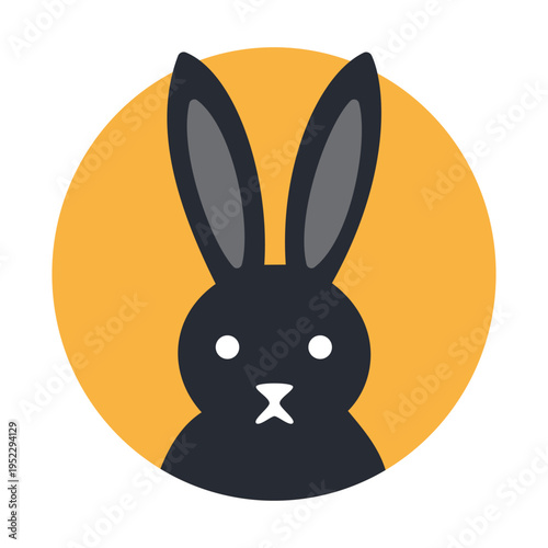 Rabbit Head Mascot with Long Ears for Pet Shop Branding, Easter Celebration Art, Animal Welfare, and Hare Wildlife Graphics