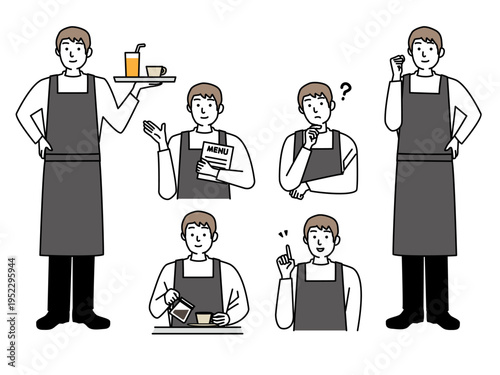 カフェのスタッフ