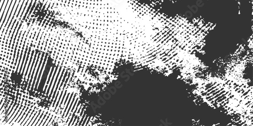 Abstract black and white textured pattern. The image showcases intricate layers and patterns, creating a visually compelling piece that can add a distinctive flair to your project. 
