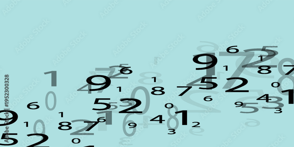 Fototapeta premium Creative and modern background with numbers trend eps10