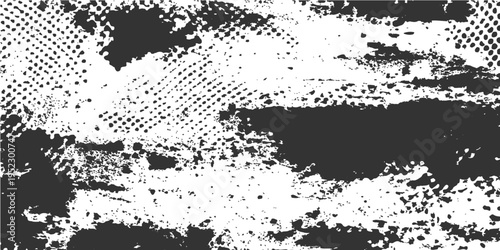 A dynamic grayscale abstract art piece featuring bold, textured brushstrokes, capturing a raw sense of artistic expression.