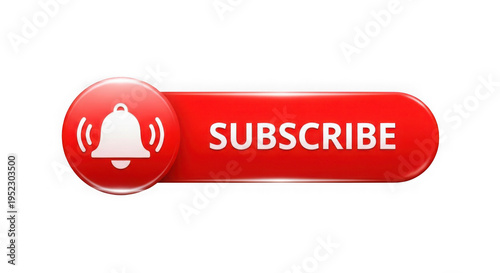 Youtube subscribe button with notification bell icon