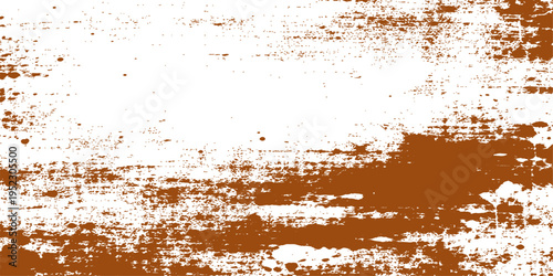 Aged brown rust texture on an old rough metal surface creates an abstract grunge background with a dirty vintage paint pattern and antique weathered wall decoration