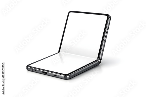 Wallpaper Mural Generic Foldable Smartphone Partially Opened on White Background Torontodigital.ca