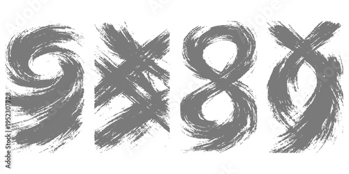 Vintage black vector illustration set featuring a hand drawn sketch of alphabet letters and fire symbols in a textured font design pattern