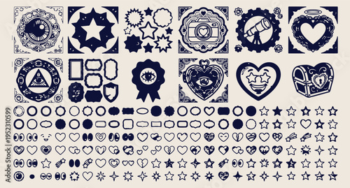 ornamental design elements collection, decorative shapes illustration set, vintage ornament pattern pack, classic decorative motifs artwork, ornamental icons collection design, vintage ornament illust