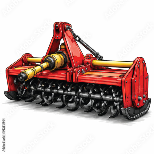 Rotavator icon white background.