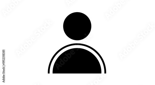 A black and white graphic showing a head-and-shoulders outline on a white background