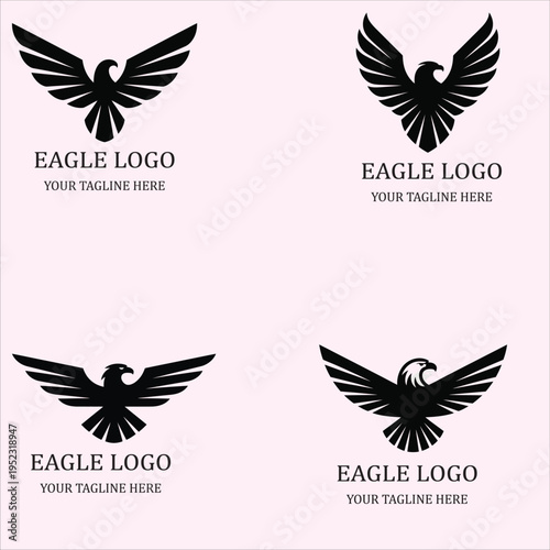 Title: Modern Eagle Bird Logo Minimal Geometric Vector