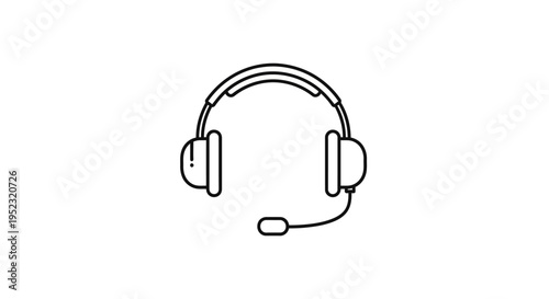 Headset with microphone and earphones.