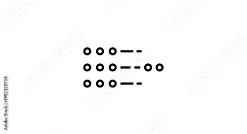 Set of white circles connected lines.