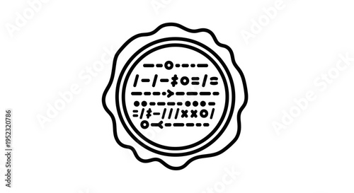Mathematical Equations on Seal Stamp.