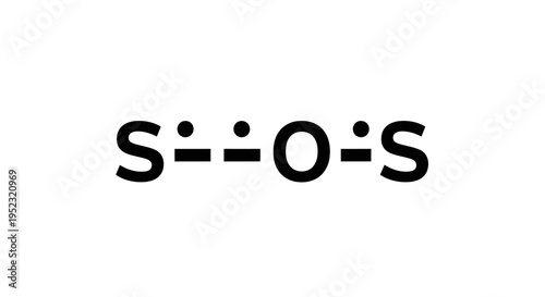 SOS distress signal logo symbol.