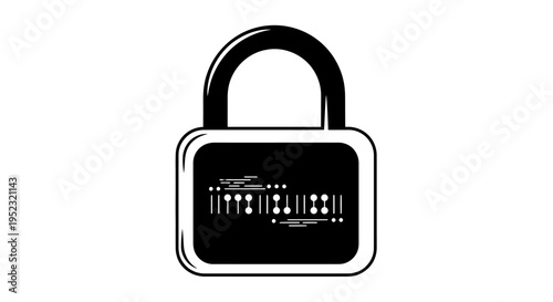 Combination Lock with Keypad Closeup.