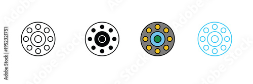 Sewing Machine Bobbin Icon for Tailoring, Crafting, and Needlework Industry. Symbol Vector Illustration.