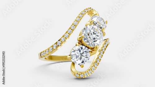 фотографія Sophisticated trilogy ring with refined elegance.