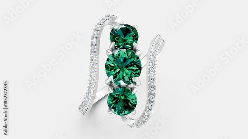 Foto Elegant trilogy ring inspired by classic jewelry.