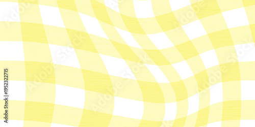 yellow gingham or vichy pattern. Autumn or Thanksgiving day textile print for tabletop, picnic blanket, basket napkin, shirt or handkerchief. Cotton, linen or flannel design.