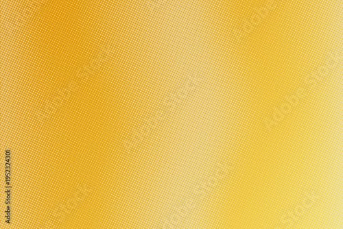 Yellow halftone pattern. Retro comic gradient background. Bright orange pixelated dotted texture overlay. Cartoon pop art faded gradient pattern. Vector backdrop for poster, banner, advertisement