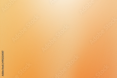 Yellow halftone pattern. Retro comic gradient background. Bright orange pixelated dotted texture overlay. Cartoon pop art faded gradient pattern. Vector backdrop for poster, banner, advertisement