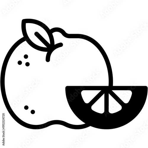 Mandarin Fruit Vector Icon Fresh Citrus and Nutrition