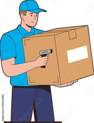 Courier Delivering Package