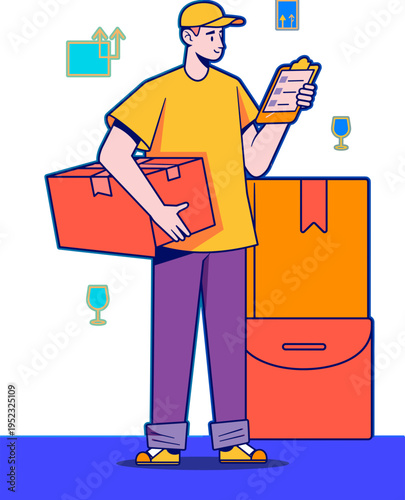 Courier Delivering Package