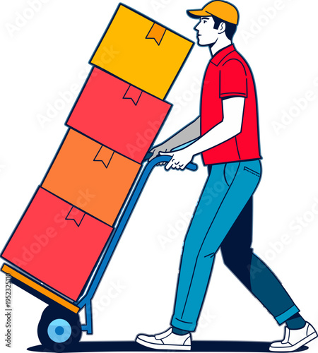 Courier Delivering Package