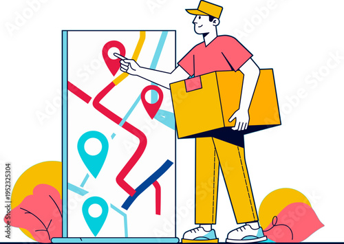 Courier Delivering Package