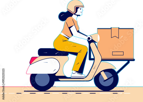 Courier Delivering Package