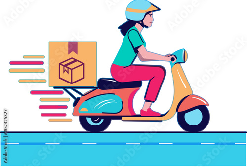 Courier Delivering Package