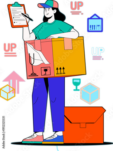 Courier Delivering Package