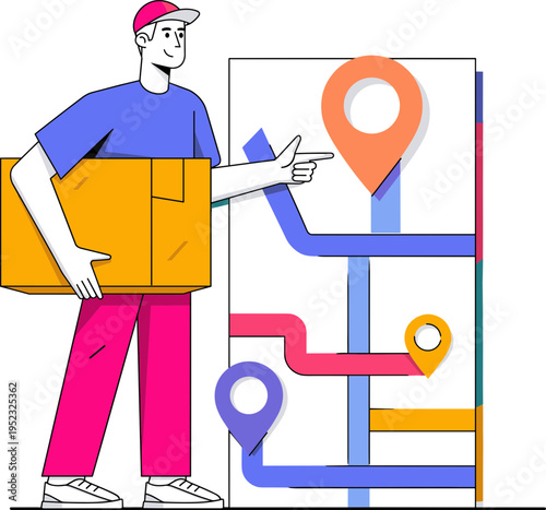 Courier Delivering Package