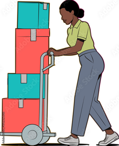 Courier Delivering Package