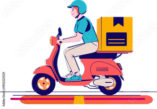 Courier Delivering Package
