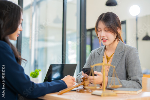 Business and lawyers discussing contract papers  Consultation and legal concepts, lawyers, 