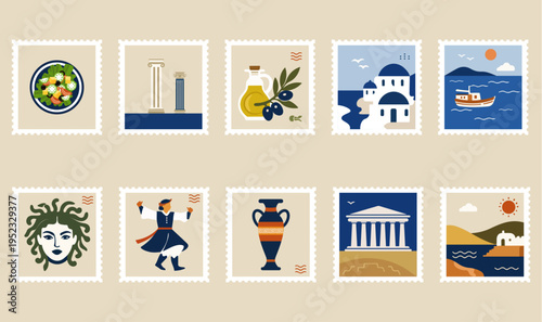 Greece. Post stamps - theme - Greece.