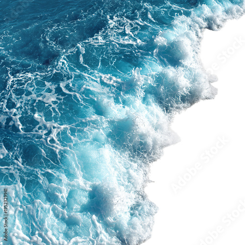 Clear Sea Water Isolated on White Background, Perfect for Professional Presentations and Designs