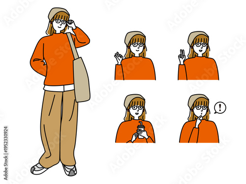 若いカジュアルな女性