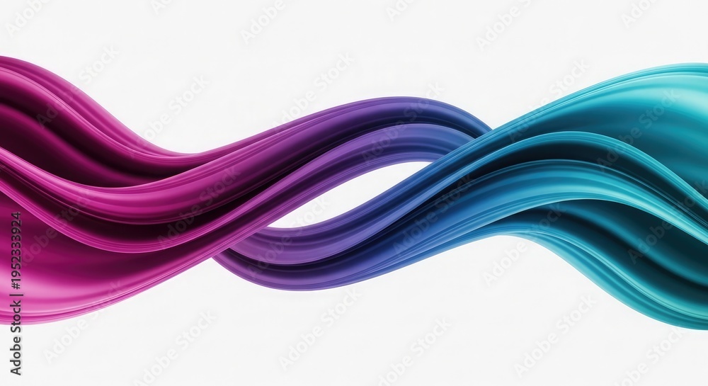 Naklejka premium Vibrant gradient waves on white background abstract design