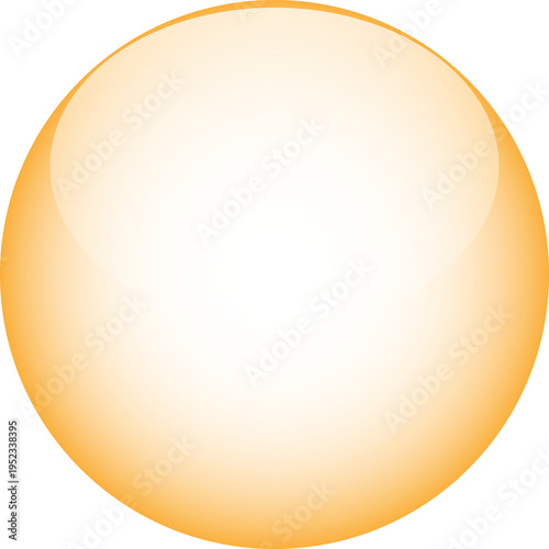Glossy Orange Sphere on Black Background