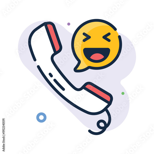 Ready to use outline icon representing prank call concept