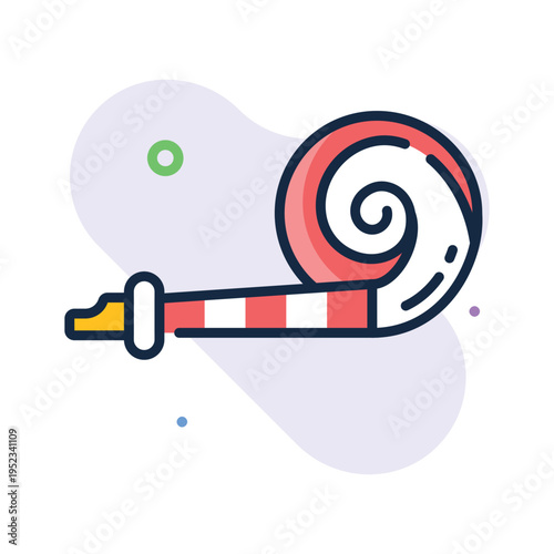 Trendy outline icon of party blower celebration accessory