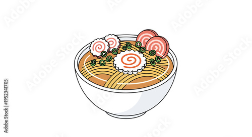 Delicious Bowl of Japanese Ramen Noodles.