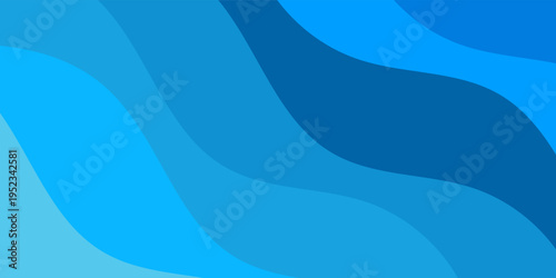 Vector abstract background featuring flowing blue waves in various shades. Modern minimalist eps10 benner poster